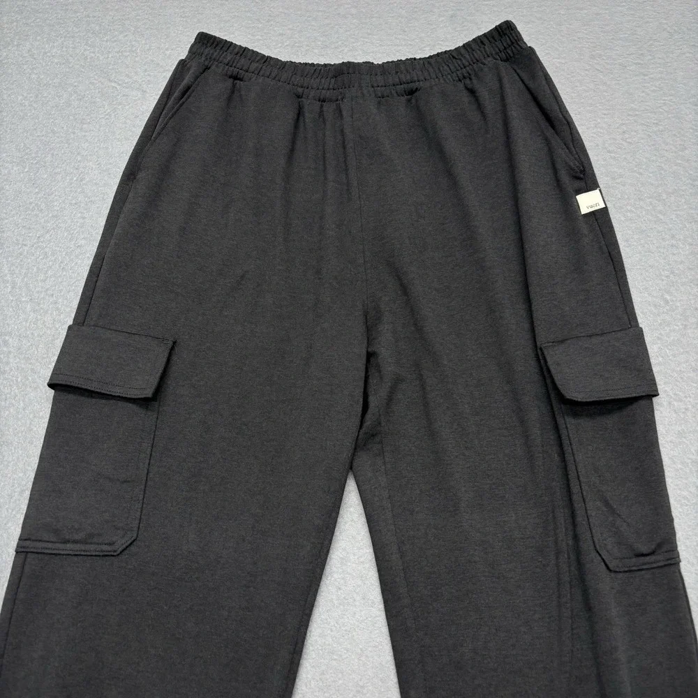 Vuori Boyfriend Cargo Jogger Womens Small Black Heather Dreamknit Sweatpants - Picture 3 of 12